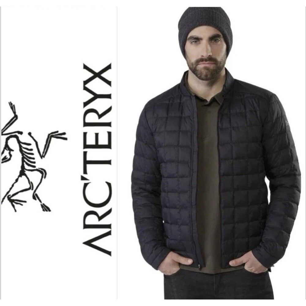 Arc'teryx Rico Shacket Down Quilted Lightweight Puffer Jacket Mens L Black EUC